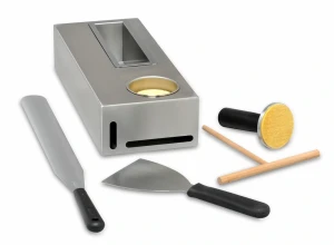 Zestaw akcesoriów Roller Grill Kit Crêpe CK 3 – Profesjonalna stacja Inox | Szpatułki i pojemniki