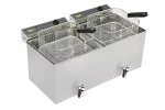 Frytownica elektryczna podwójna Roller Grill MF 120 DR z kranikami – 2 x 12L | 380V | 2 x 6.4 kW