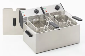 Frytownica elektryczna podwójna Roller Grill FD 80 D – 2 x 8L | Tłoczone komory | 2 x 3.4 kW