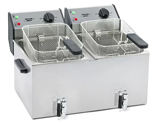 Frytownica elektryczna podwójna ze spustem oleju (2x8l.+) Roller Grill FD 80 DR