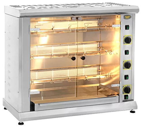 Rożen gazowy do 12 kurczaków 3-poziomowy Roller Grill RBG 120